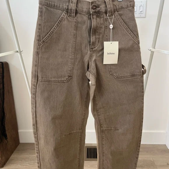 Bohme Tan Barrel Jeans - Picture 1 of 3
